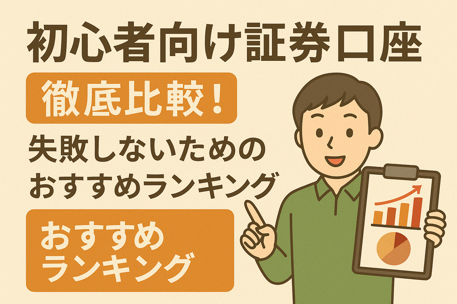 初心者向け証券口座を徹底比較！失敗しないためのおすすめランキング